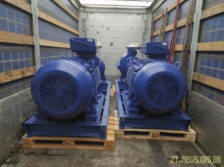 КП «Житомирводоканал» отримало 4 насосні агрегати для головної каналізаційної станції міста