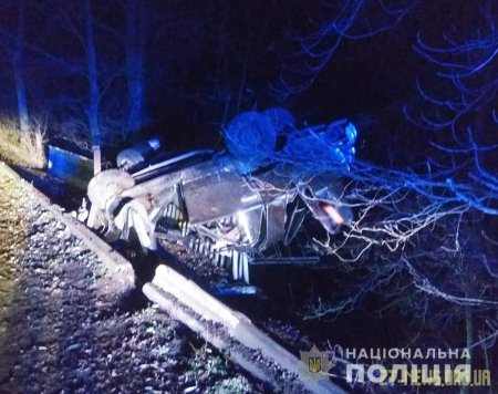 В Житомирській області на мосту ВАЗ перекинувся на дах