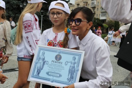 Більше 400 дітей у Житомирі створили найбільшу картину про Україну