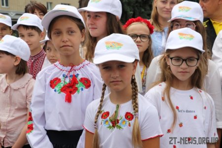 Більше 400 дітей у Житомирі створили найбільшу картину про Україну