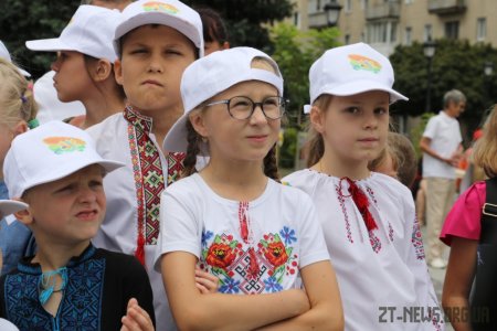 Більше 400 дітей у Житомирі створили найбільшу картину про Україну